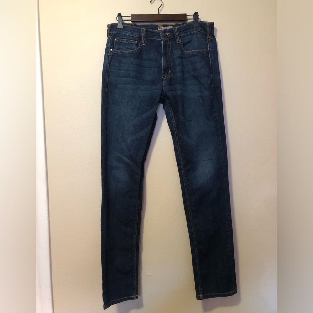 5.11 Tactical Men's Dark Blue Slim Straight Jeans